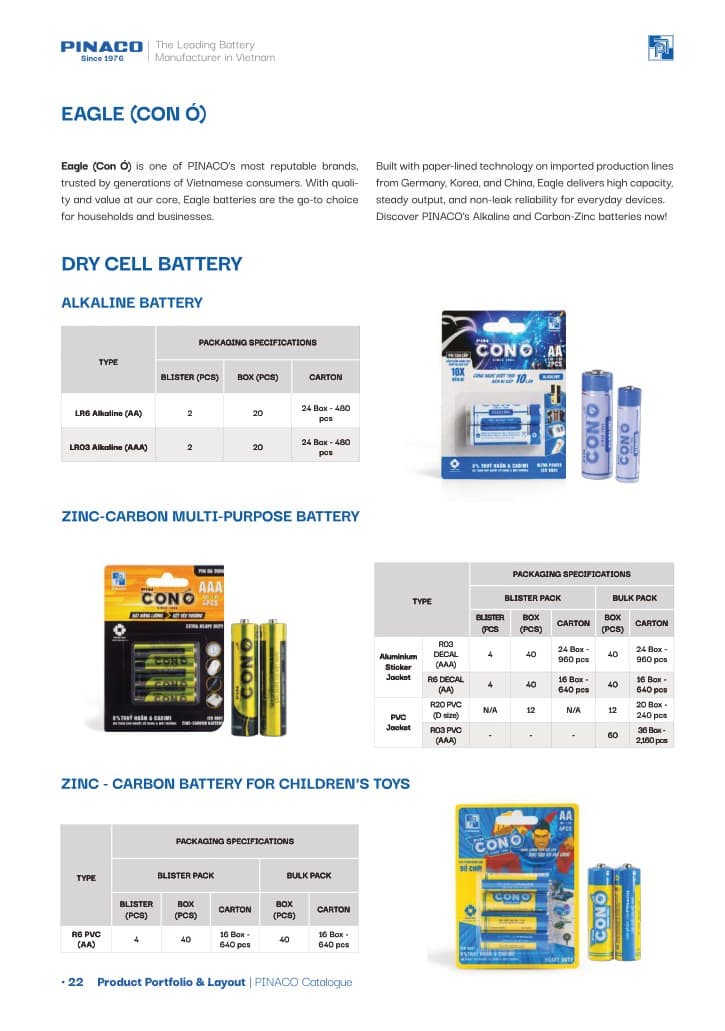 Eagle / Con Ó Dry Cell Batteries