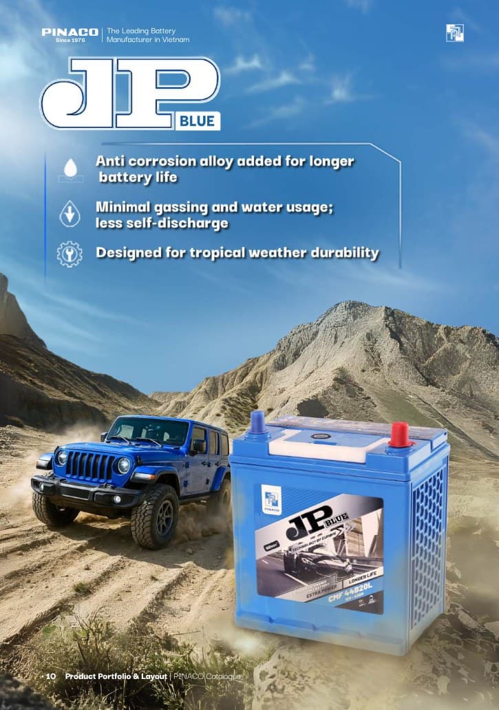 JP Blue Calcium Maintenance-Free Battery
