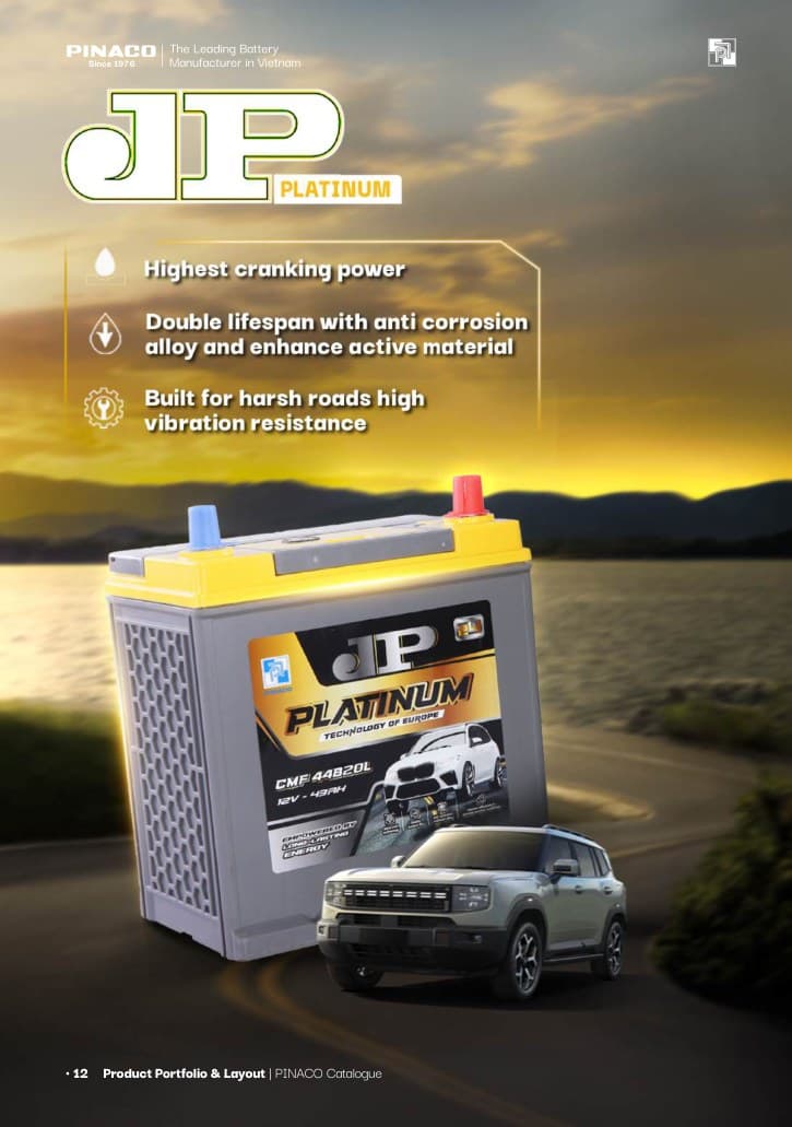 JP Platinum Calcium Maintenance-Free Battery
